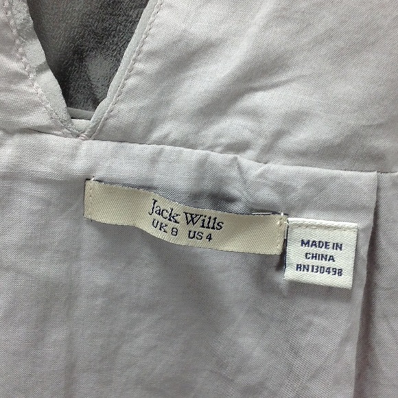 Jack Wills Gray Silk Embellished Sleeveless Dress - Picture 6 of 8